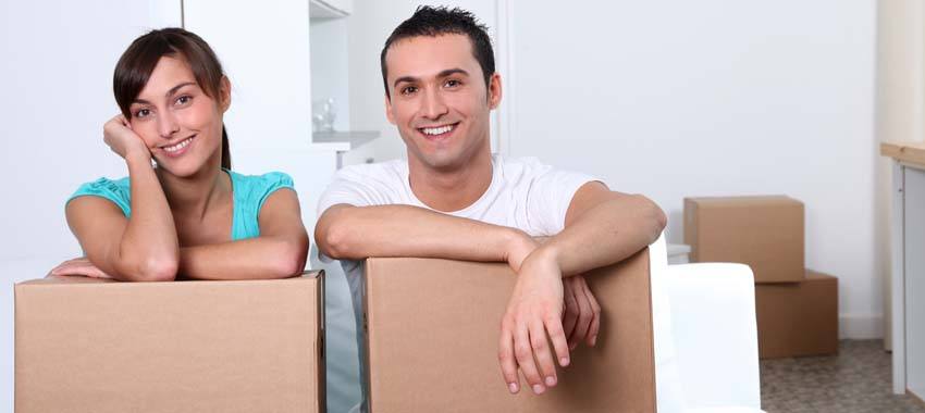 Couple ready for moving